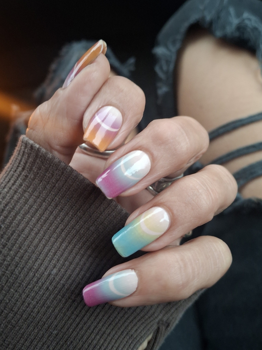 RARE Color Street Stylist Exclusive "Chromatic Splash" Nail Strips